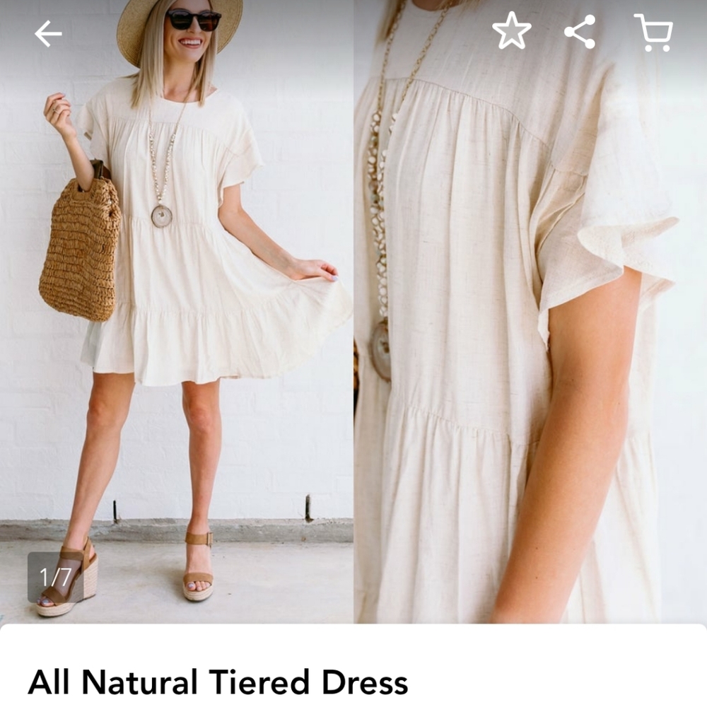 Adeline Clothing  all Natural tiered dress.